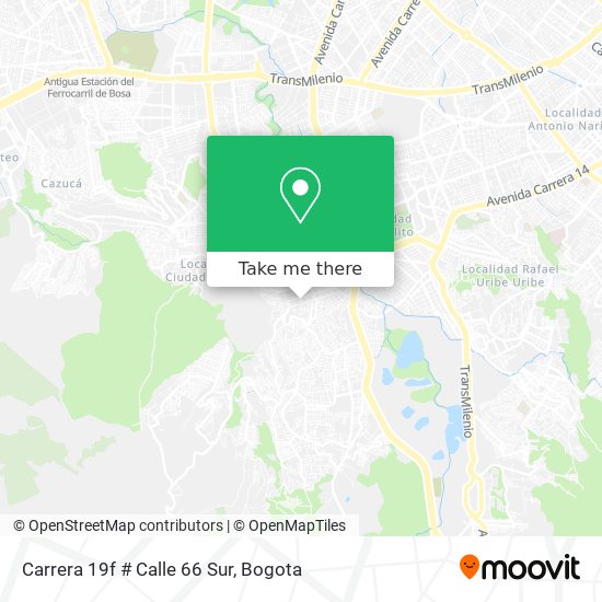 Carrera 19f # Calle 66 Sur map