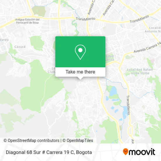 Mapa de Diagonal 68 Sur # Carrera 19 C