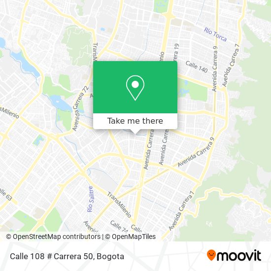 Calle 108 # Carrera 50 map