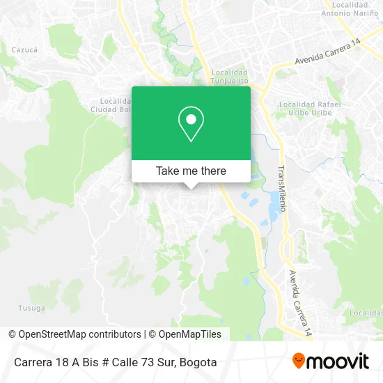Carrera 18 A Bis # Calle 73 Sur map