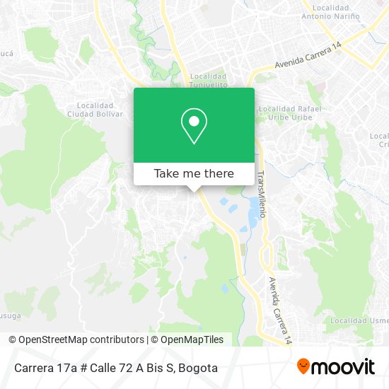 Mapa de Carrera 17a # Calle 72 A Bis S