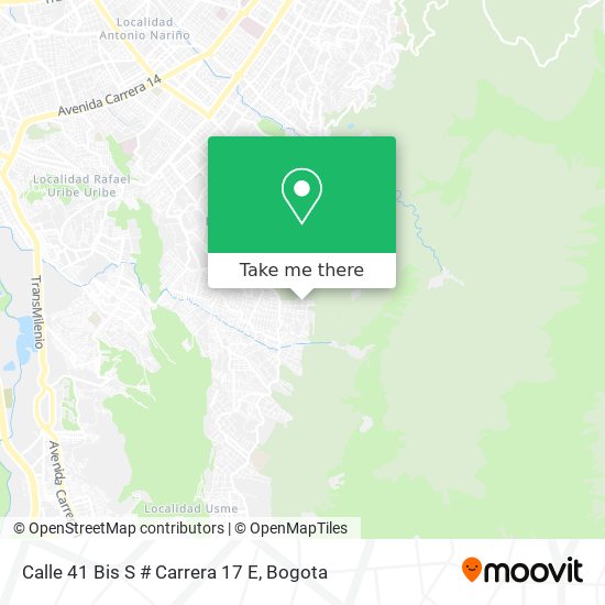 Calle 41 Bis S # Carrera 17 E map
