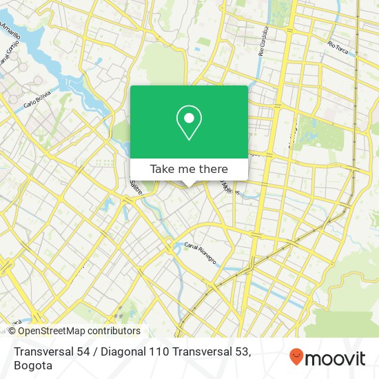 Mapa de Transversal 54 / Diagonal 110 Transversal 53