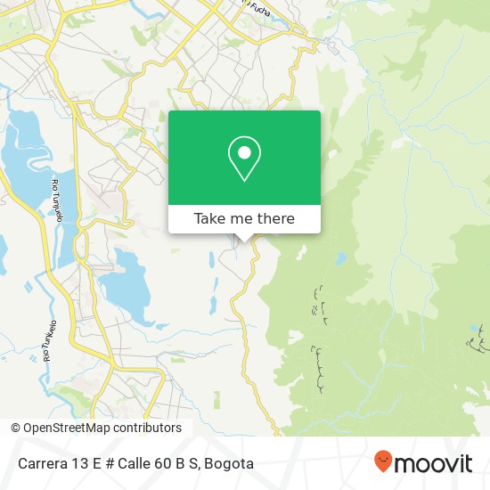 Mapa de Carrera 13 E # Calle 60 B S