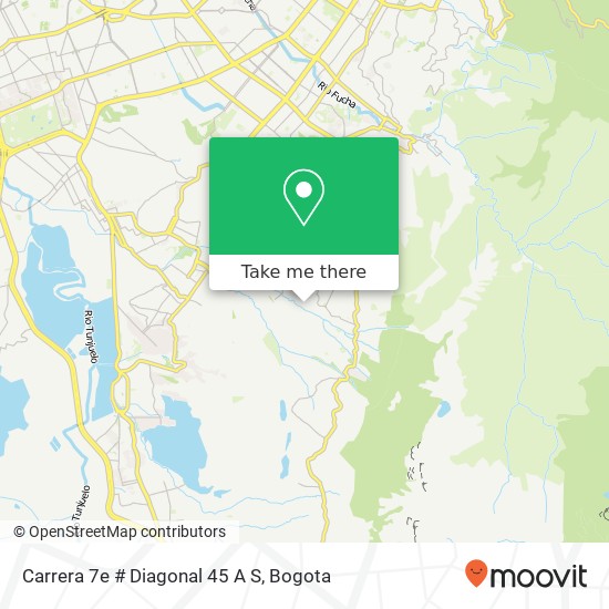 Mapa de Carrera 7e # Diagonal 45 A S