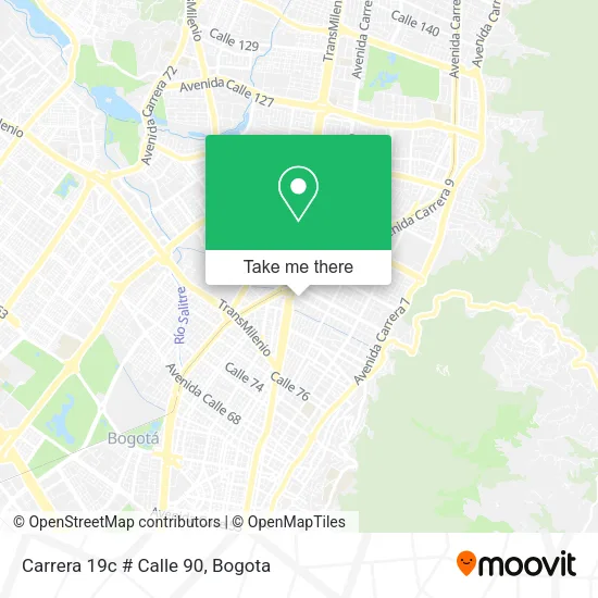 Mapa de Carrera 19c # Calle 90