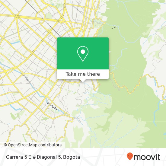 Mapa de Carrera 5 E # Diagonal 5
