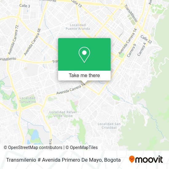 Mapa de Transmilenio # Avenida Primero De Mayo