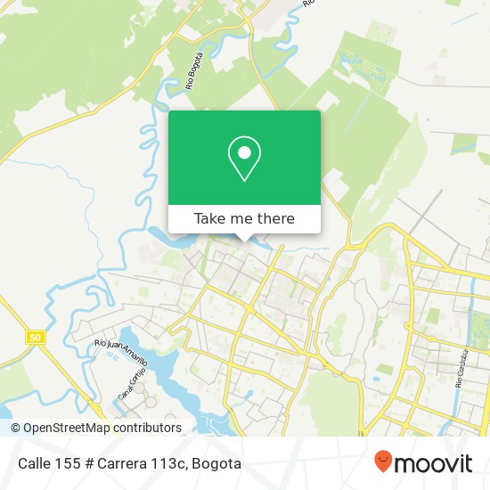 Calle 155 # Carrera 113c map