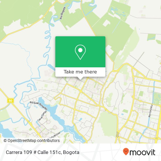 Carrera 109 # Calle 151c map