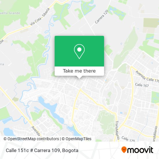 Calle 151c # Carrera 109 map