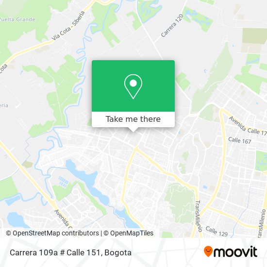 Carrera 109a # Calle 151 map