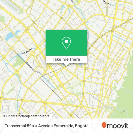 Transversal 59a # Avenida Esmeralda map