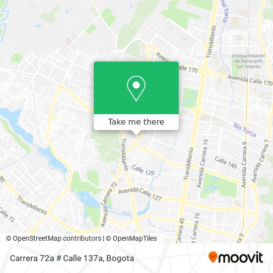 Carrera 72a # Calle 137a map