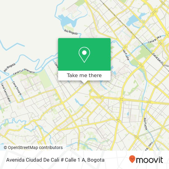 Avenida Ciudad De Cali # Calle 1 A map