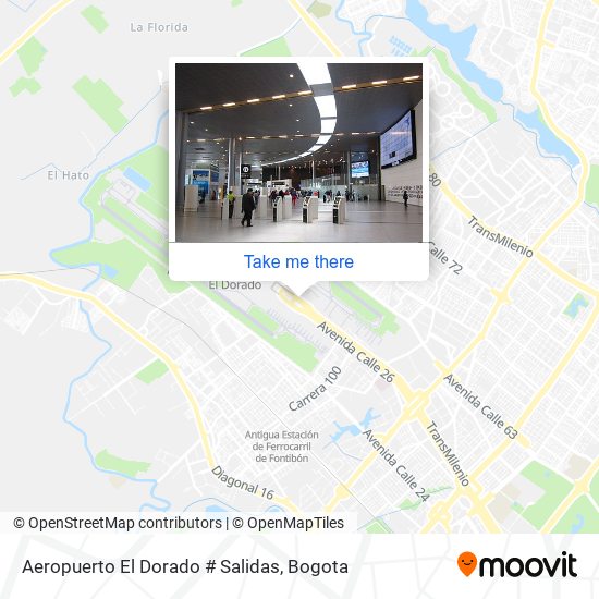 Aeropuerto El Dorado # Salidas map