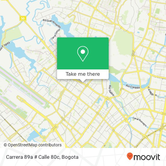 Mapa de Carrera 89a # Calle 80c