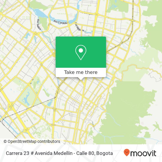 Mapa de Carrera 23 # Avenida Medellín - Calle 80