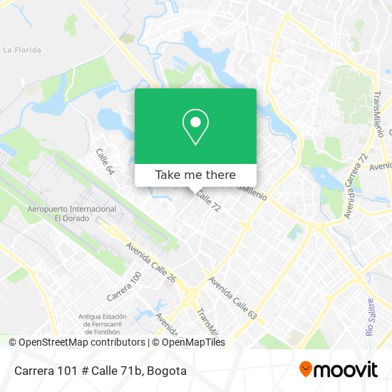 Mapa de Carrera 101 # Calle 71b