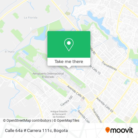 Calle 64a # Carrera 111c map