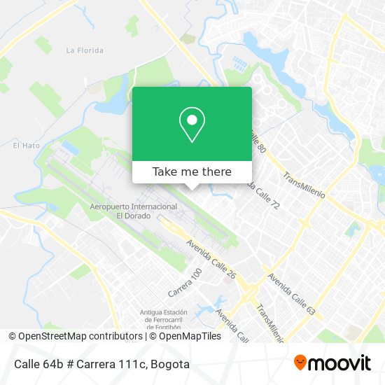 Calle 64b # Carrera 111c map