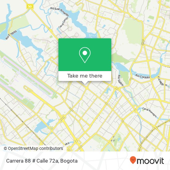 Mapa de Carrera 88 # Calle 72a