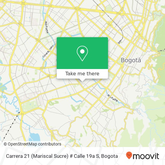 Carrera 21 (Mariscal Sucre) # Calle 19a S map