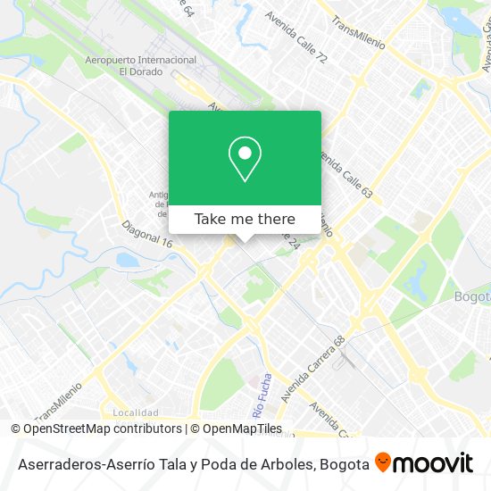 Aserraderos-Aserrío Tala y Poda de Arboles map