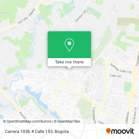 Carrera 103b # Calle 153 map