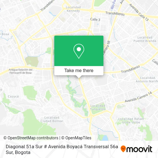 Diagonal 51a Sur # Avenida Boyacá Transversal 56a Sur map
