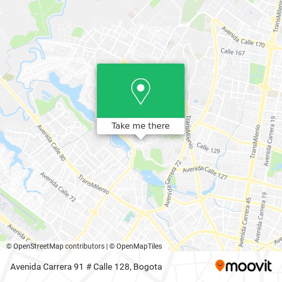 Avenida Carrera 91 # Calle 128 map