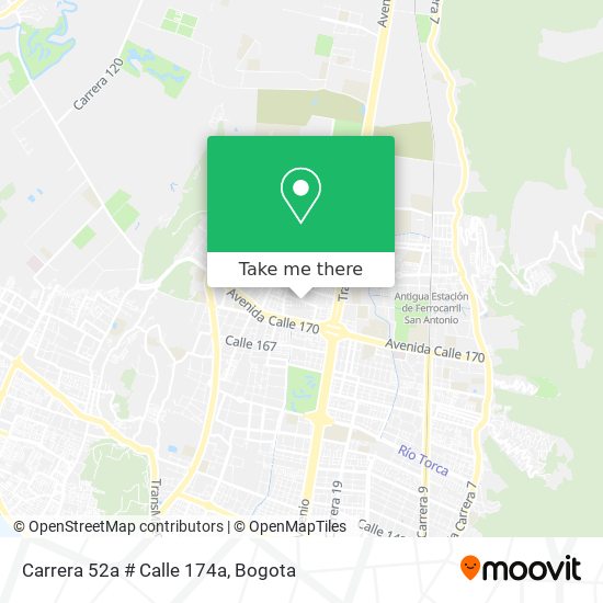Mapa de Carrera 52a # Calle 174a