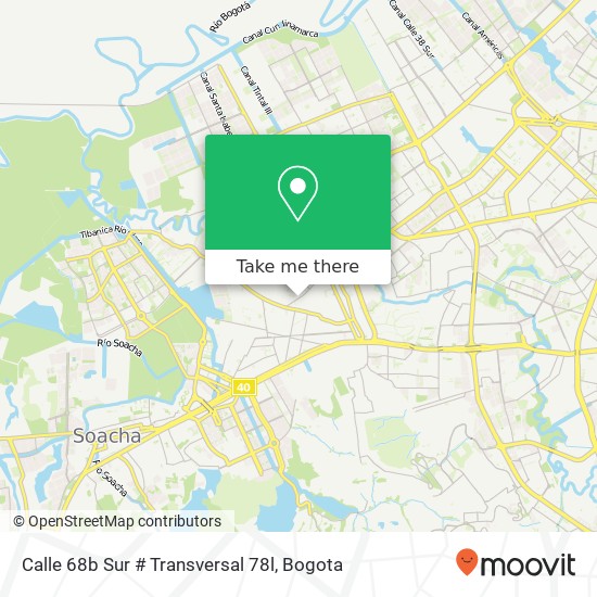 Calle 68b Sur # Transversal 78l map
