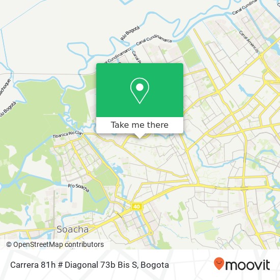 Mapa de Carrera 81h # Diagonal 73b Bis S