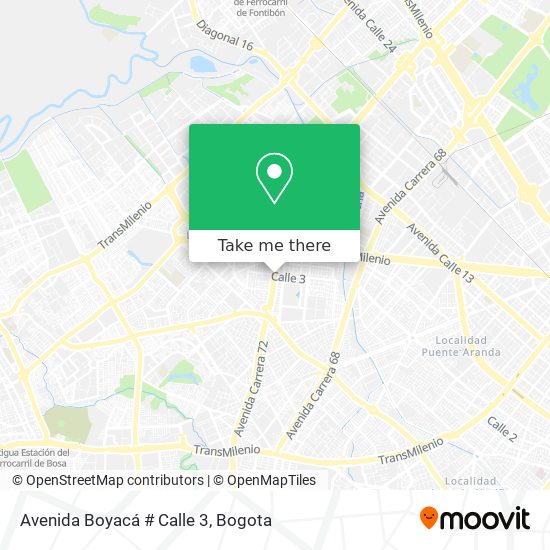 Avenida Boyacá # Calle 3 map