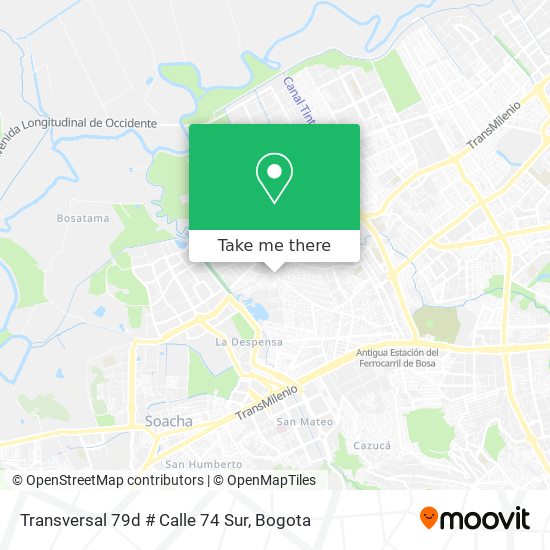 Transversal 79d # Calle 74 Sur map