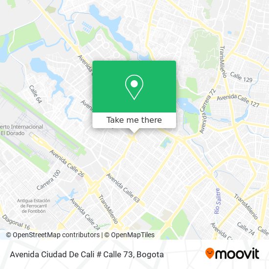 Avenida Ciudad De Cali # Calle 73 map