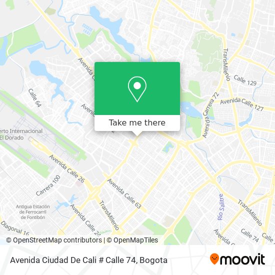 Avenida Ciudad De Cali # Calle 74 map