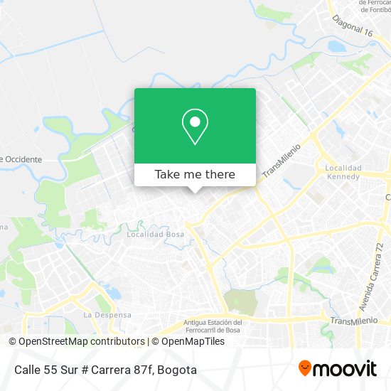 Calle 55 Sur # Carrera 87f map