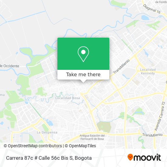 Carrera 87c # Calle 56c Bis S map