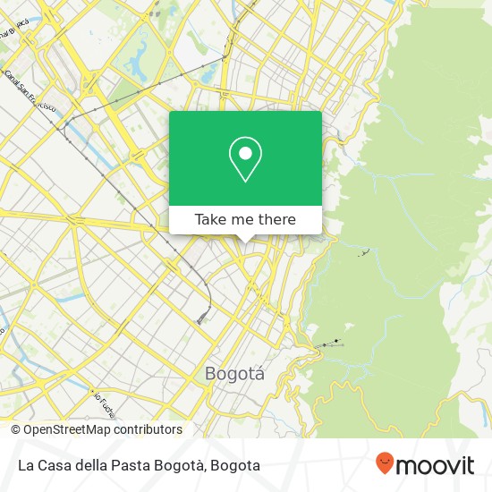 La Casa della Pasta Bogotà map
