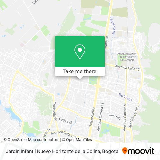 Mapa de Jardín Infantil Nuevo Horizonte de la Colina