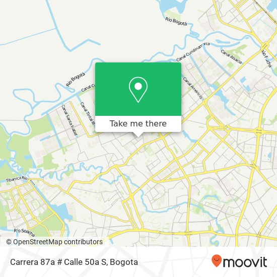 Carrera 87a # Calle 50a S map