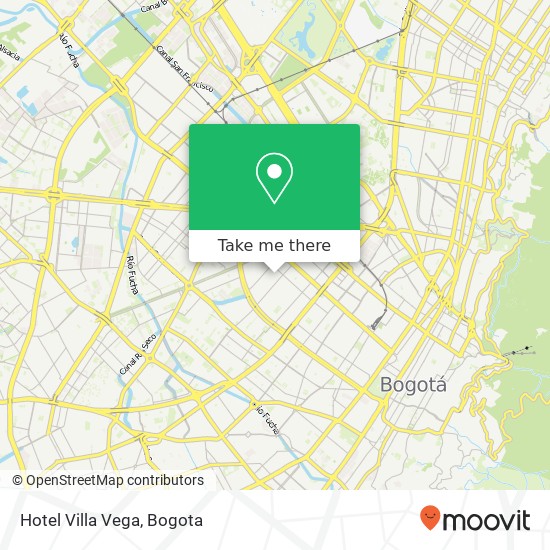 Hotel Villa Vega map