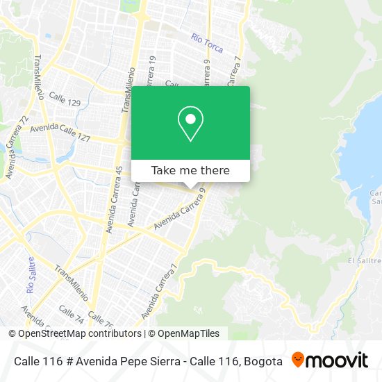 Mapa de Calle 116 # Avenida Pepe Sierra - Calle 116