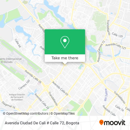 Avenida Ciudad De Cali # Calle 72 map