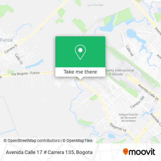 Avenida Calle 17 # Carrera 135 map