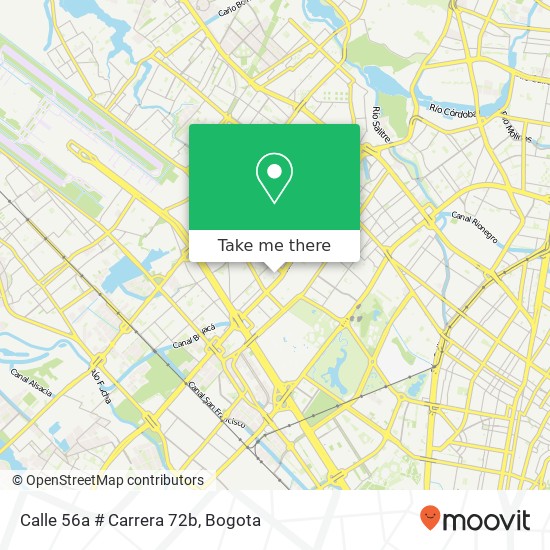 Calle 56a # Carrera 72b map