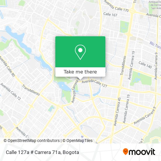 Calle 127a # Carrera 71a map