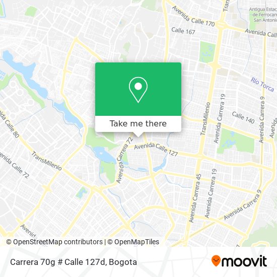 Carrera 70g # Calle 127d map